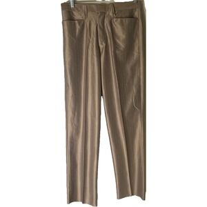 NWT El General Mens 34 Western Dress Pants Beige Cowboy Rodeo Shine Finish
